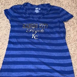 KC royals large striped shirt